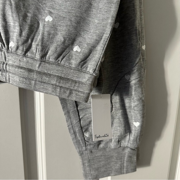 Splendid Embroidered ♡ Hearts Knit Joggers - Picture 4 of 7